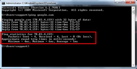 what is a good ping test result.
